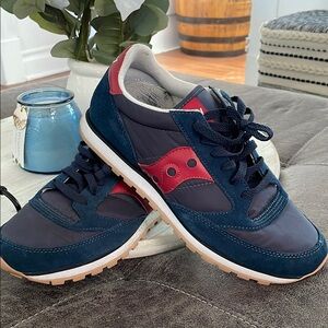 Saucony Men's Navy and Red Sneakers
